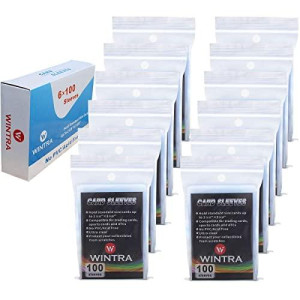 WINTRA 1200 Count Ultra Clear Penny Card Sleeves,Soft Card Protectors for Baseball Cards, Sleeved Trading Cards