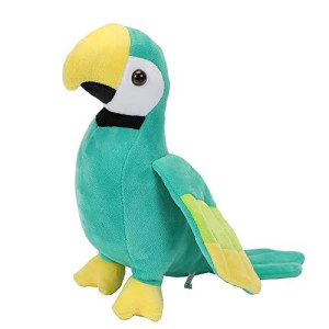CAZOYEE Cute Macaw Parrot Stuffed Animal, Green Bird Stuffed Plush Toy, Soft Parrot Plushie Doll Gift for Kids Children Boys Girls Baby, Creative Plush Bird Parrot Decor, 10