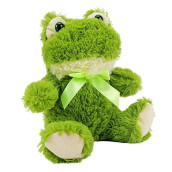 Super Soft Frog Plush, Cute Frog Stuffed Animal with Bowknot, Fluffy Frog Plush Doll, Adorable Plush Frog Toy Gift for Kids Children Girls Boys, Unique Stuffed Frog Decoration, 8.6