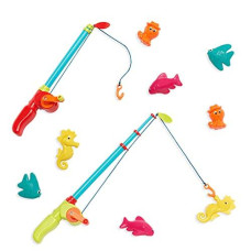 B. Toys by Battat Fishing Play Set for Kids  Magnetic Fishing Game  2 Fishing Rods & 8 Sea Animals  Water Toys for Bath, Pool  Little Fishers Kit  3 Years +,BX2090Z