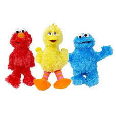 ALTAY Sesame Plush Toys, Cookie Monster, Big Bird Doll,and Elmo Jumbo Size 3 in 1 Adorable Plushie Bundle (Trio)