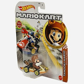 DieCast Hotwheels Mario Kart Tanooki Mario Standard Kart - Toty Winner 2021