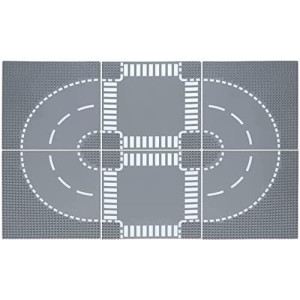 Homikidy Road Base Plates for City Road Building Block, Attached with 12 Double-Sided Tapes, Road Baseplates for City Straight and T Junction 60236 Building Kit , City Curve and Crossroad 60237