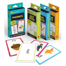 Brighter child carson Dellosa Phonics Flash cards Set, Word Family, Picture Words, Phonics, Sight Words Flash cards Kindergarten, 1st, 2nd grade, Reading Flash cards Ages 4-8 (216 cards)