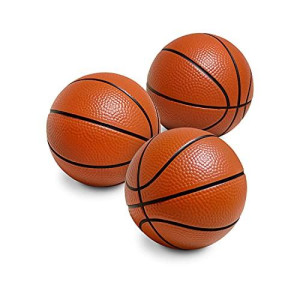 3" Foam Mini Basketball for Nerf Nerfoop Jump Shot Mini Hoop Basketball, 3 Pack | Super Mini, 'Swishable' Mini Hoop Basketballs for Indoor Basketball Hoop & Mini Basketball Hoop Sets | Quiet & Safe