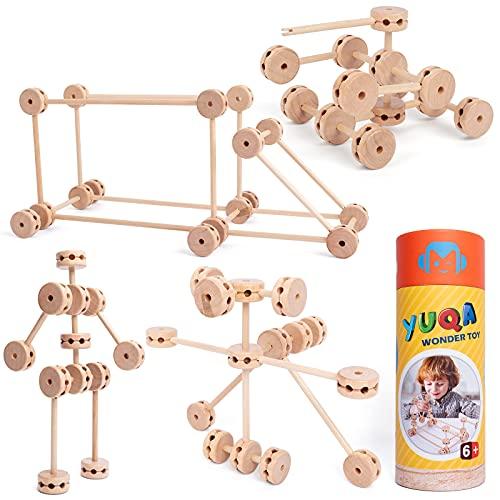 Building Blocks for Kids Ages 4-8 for Preschool Kids-60 Toys Blocks Set 6-12 Years Old to Create Various Shapes-Stimulating Different Toy for Children-Instruction Manual Included - Unique Gift