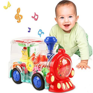 Noetoy Toys for 1 2 3 Year Old Boy, Baby Toys 6 to 12 Months Electric Train Toys for Boys Girls Toddlers with Cool Light & Sound Effect, Ideal Christmas Birthday Gifts for Kids Age 3 4 5 6