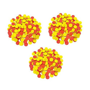 SEETOOOGAMES 1 inch Two-Color Counters, Red/Yellow, Educational Counting, Sorting, Patterning, Grouping & Math Bingo Chips, 600 Pieces