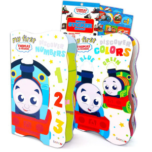 Thomas the Train Board Books Set for Toddlers Babies Bundle Stickers
