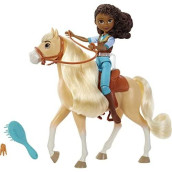 Spirit PRU Doll (7 in) with 7 Movable Joints, Fashion Top, Treats, Brush & Chica Linda Horse (8 in) with Soft Mane & Tail, Great Gift for Ages 3 Years Old & Up
