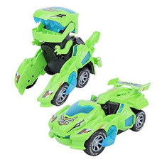 YYDS Toys Dinosaur Toy for kid 3-5,Automatic,Transforming Dinosaur Car,Automatic Transform Dino Cars with Music and LED Light,Transform Car Toy for kid boy girl,Christmas Birthday Gifts for kid,Green
