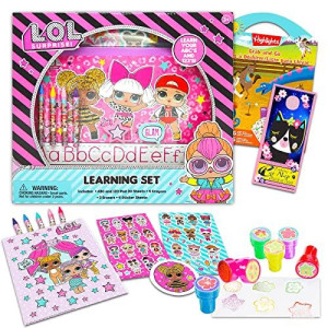 LOL Surprise Learning Set for Girls, Kids ~ LOL Surprise School Supplies Bundle LOL Writing Pad, Stampers, Stickers, and More (LOL Surprise School Set)