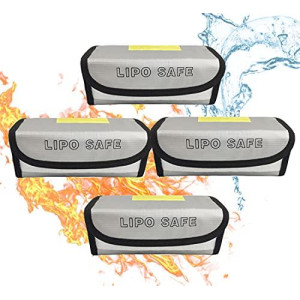IANDAIROK 4PCS 185 * 60 * 75mmLipo BatterySafe Bag for Lipo Battery Storage and Charging,More Space Lipo Battery Guard Fireproof Explosionproof lipo Small Bag