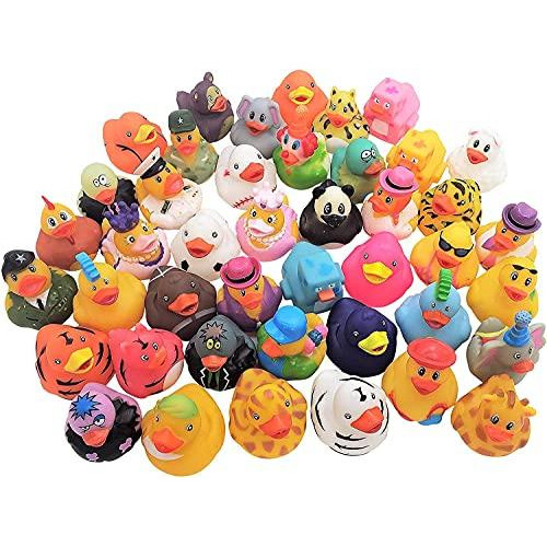 Assorted Colorful Rubber Duckies (2") Ducks Ducky Duck Ducking (20)