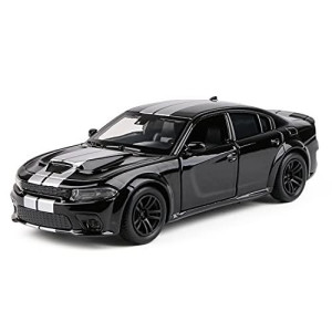 COOLPUR 1/36 Scale Doodg Hel1 Car Model Off-Road Diecast Toy Vehicle Zinc Alloy Metal Pull Back Powered Vehicles Mode for Kids,Adult,Boyfriend Gift(Black)