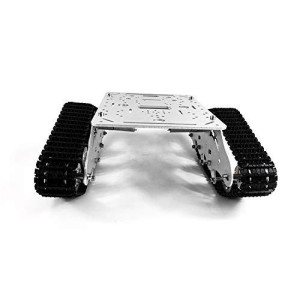 Swaytail Processional TS300 Shock Absorption Robot Tank chassis with Suspension Supporting Holder for Arduino Raspberry Pie, Rc Tracked Model with 2pcs Dc Encoder Motor for STEAM Teaching