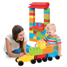 MassBricks Large Blocks for Toddlers - 48 Pieces Giant Building Blocks, Toddler Blocks, Mega Blocks for Kids, Big Building Blocks for Toddlers 1-3