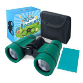 Binoculars for Kids Toys Gifts for Age 3-12 Years Old Boys Girls Kids Telescope Outdoor Toys for Sports and Outside Play Hiking, Bird Watching, Travel, Camping, Birthday Presents (Mint Green)