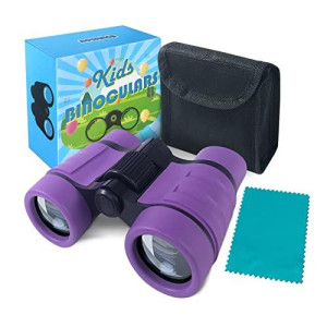 Binoculars for Kids Toys Gifts for Age 3-12 Years Old Boys Girls Kids Telescope Outdoor Toys for Sports and Outside Play Hiking, Bird Watching, Travel, Camping, Birthday Presents (Purple)