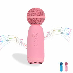 Birthday Gifts for 5-10 Year Old Boys Toy Microphone Kids Karaoke Machine(Pink)