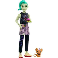 Monster High Deuce Gorgon Posable Doll, Pet And Accessories, Denim Snake Jacket, Tinted Sunglasses, Kids Toys, Gift Set Exclusive]