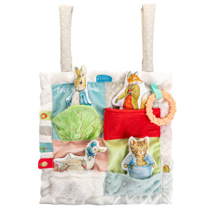 KIDS PREFERRED Beatrix Potter Peter Rabbit Peek-a-Boo On The go Blanky, Activity Blanket for Babies, Multicolor