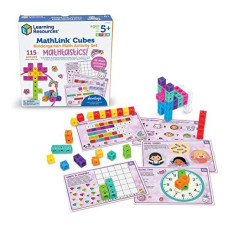 MathLink cubes Kindergarten Math Activity Set Mathtastics, Math Teaching Toys, PreKManipulatives, childrenAs Math games, 115 Pieces, Age 5+