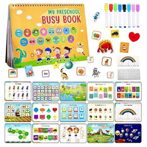 UOMNICUE Montessori Busy Book, 30 Themes Preschool Busy Book for Toddlers 3-6 Year Old, Preschool Learning Activity Book Quiet Book, Preschool Learning Materials for Autism Sensory & Kindergarten
