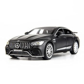 WAKAKAC 1/32 Benz AMG GT63 Model Car Alloy Diecast Pull Back Toy Car with Sound and Light Door Can Be Opened Toy Vehicle for Kids Gift(Black)