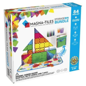 Magna Tiles 84-Piece Storage Bin Bundle