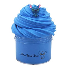 MannyBen Blue Stitch Icecream Butter Slime, with Various Trinkets, Super Soft and Non-Sticky, Party Favors Stress Relief Toys for Boys and Girls(5OZ,Dark Blue)