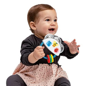Baby Einstein Tiny Tambourine Musical Toy & Rattle, BPA Free, Take Along, Age 3 Months+