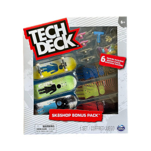 TEcH DEcK Sk8shop Bonus Pack Mini Finger Skateboard Multi (girl (Sk8shop Bonus Pack))