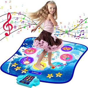 Joyvalley Dance Mat Games Toys - Upgraded Kids Dance Rhythm Step Play Mat for Girls Boys Dance Musical Pad Music Floor Game Toy Birthday Gifts for 3 4 5 6 7 8 9 10 11 + Years Old Children