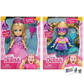Pocket Watch Love, Diana Doll (2 Pack) Princess, Superhero with 2 Gosutoys Stickers