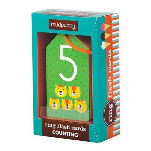 Mudpuppy Counting - Ring Flashcards 26 Durable Double Sided Number Counting Cards And Reclosable Ring With Colorful Art For Children Ages 3+ Perfect For Preschool Or Travel For Teachers And Parents