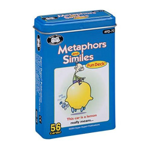 Super Duper Publications | Metaphors & Similes Fun Deck | Figurative Language Skills Flash Cards | Educational Learning Materials For Children