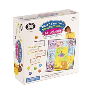 Super Duper Publications What Do You Say... What Do You Do... At School Social Skills Board Game Educational Learning Resource For Children