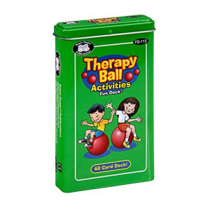 Super Duper Publications | Therapy Ball Activities Fun Deck | Upper Body And Core Strength Flash Cards | Educational Learning Materials For Children