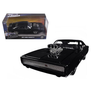 Doms 1970 Dodge charger RT Black Fast & Furious 7 (2015) Movie 124 Diecast Model car by Jada