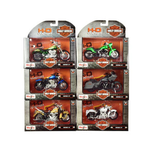 Harley-Davidson Motorcycles 6 piece Set Series 37 118 Diecast Models by Maisto