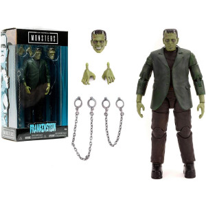Frankenstein 7 Moveable Figurine with chains and Alternate Head and Hands Universal Monsters Series by Jada