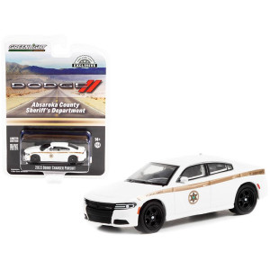 2015 Dodge charger Pursuit White with gold Stripes Absaroka county Sheriffs Department Hobby Exclusive 164 Diecast Model car by greenlight