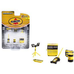 Pennzoil 6 piece Shop Tools Set Shop Tool Accessories Series 5 164 Models by greenlight