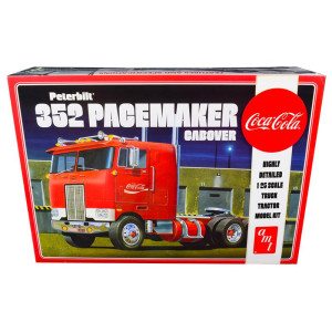 Skill 3 Model Kit Peterbilt 352 Pacemaker cabover Truck coca-cola 125 Scale Model by AMT