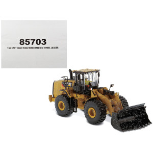 cAT caterpillar 966M Wheel Loader with Operator (Dirty Version) Weathered Series 150 Diecast Model by Diecast Masters