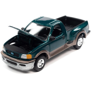 1997 Ford F-150 Pickup Truck green Metallic and Beige Racing champions Mint 2022 Release 2 Limited Edition to 8572 pieces Worldwide 164 Diecast Model car by Racing champions