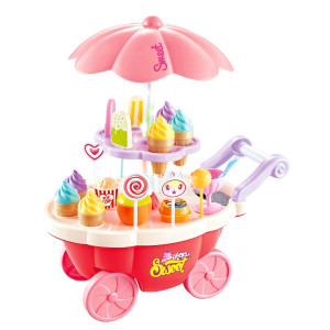 Mini candy And Ice cream cart Shop (Pink)
