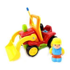 4 cartoon Rc construction Truck Remote control Toy For Toddlers (Red)