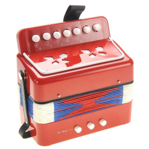 childrens Musical Instrument Accordion (Red)
